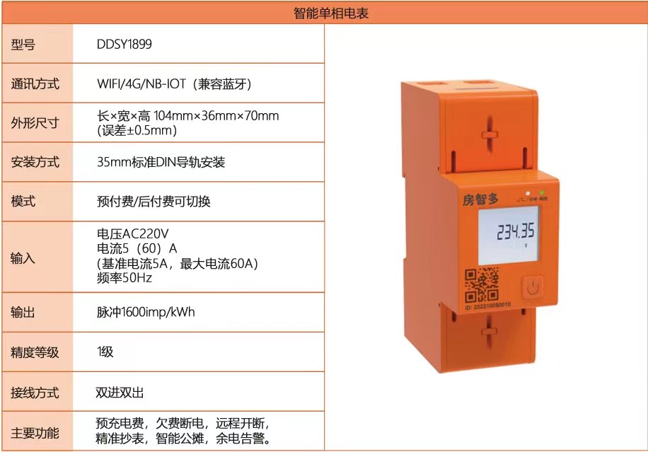 智能单相电表